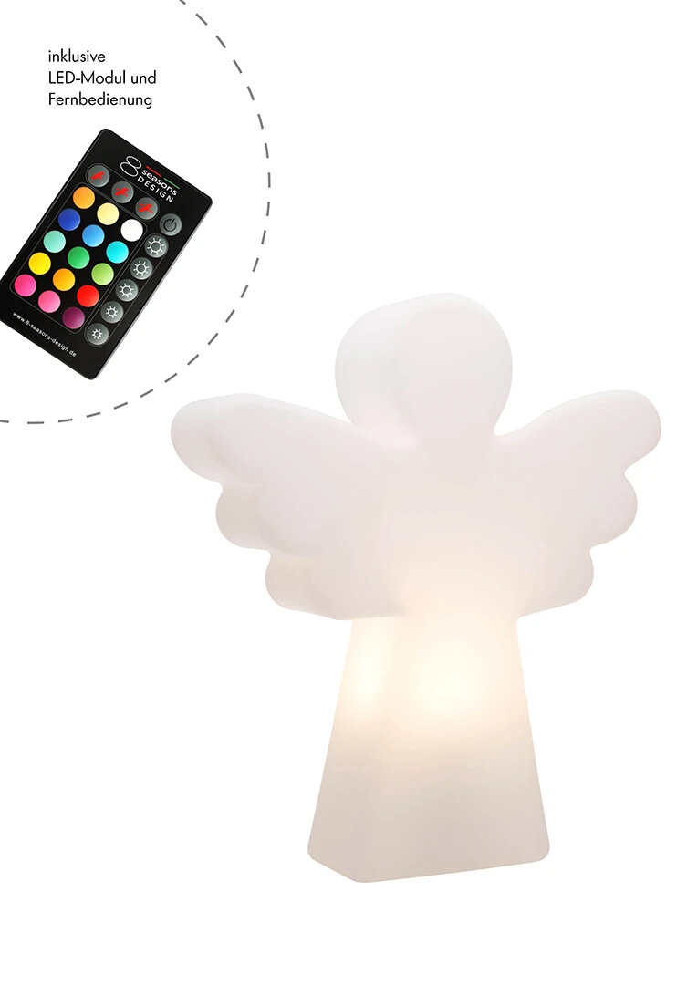 8 Seasons Design Dekoleuchte Shining Angel LED RGB 40 cm weiß