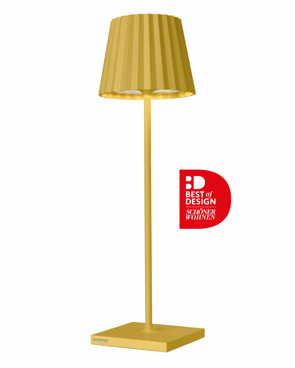 Sompex Troll 2.0 gelb Akku LED Outdoortischleuchte