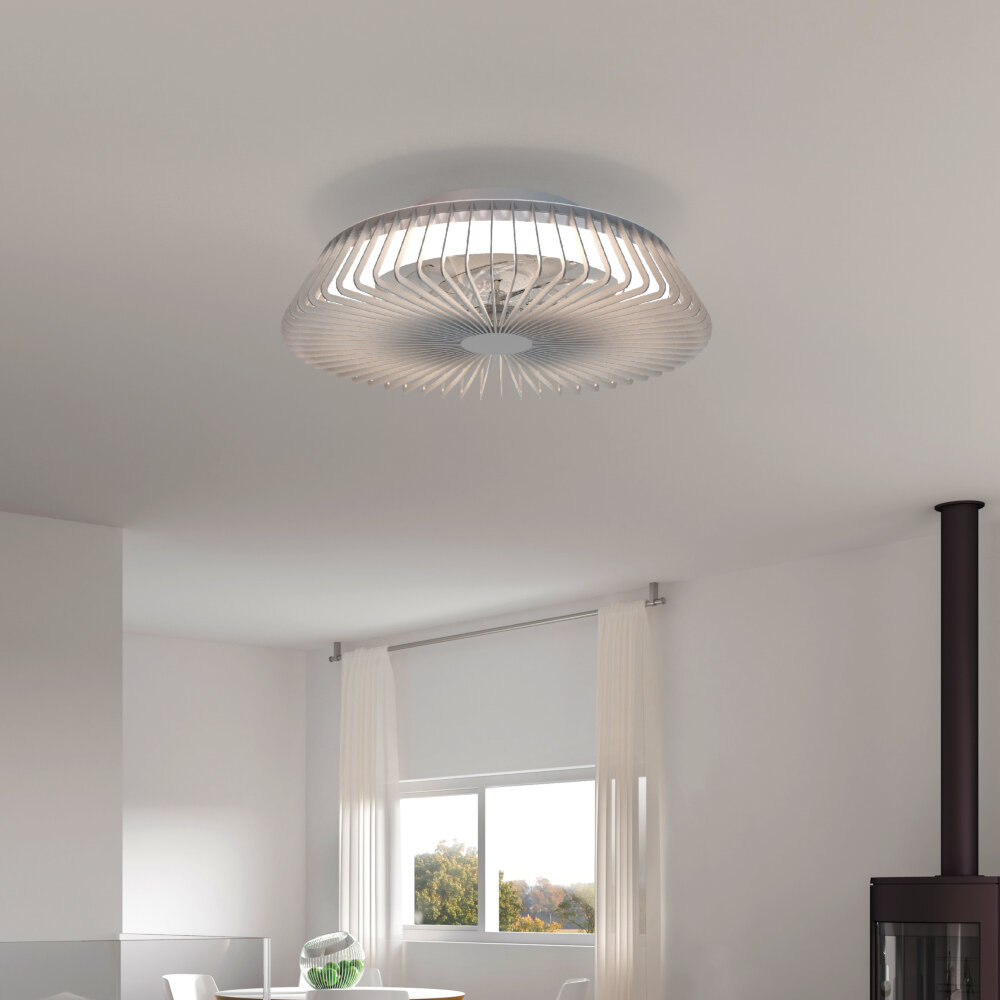 Mantra Himalaya Deckenventilator LED Fernbedienung dimmbar silber