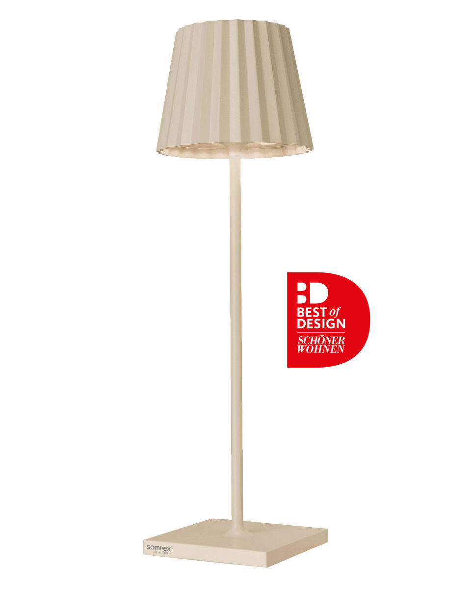 Sompex Troll 2.0 Outdoor Tischleuchte Akku LED sand