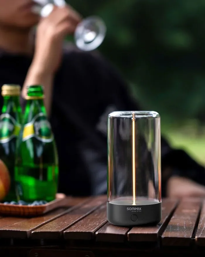 Sompex Pulse Akku LED Tischleuchte anthrazit