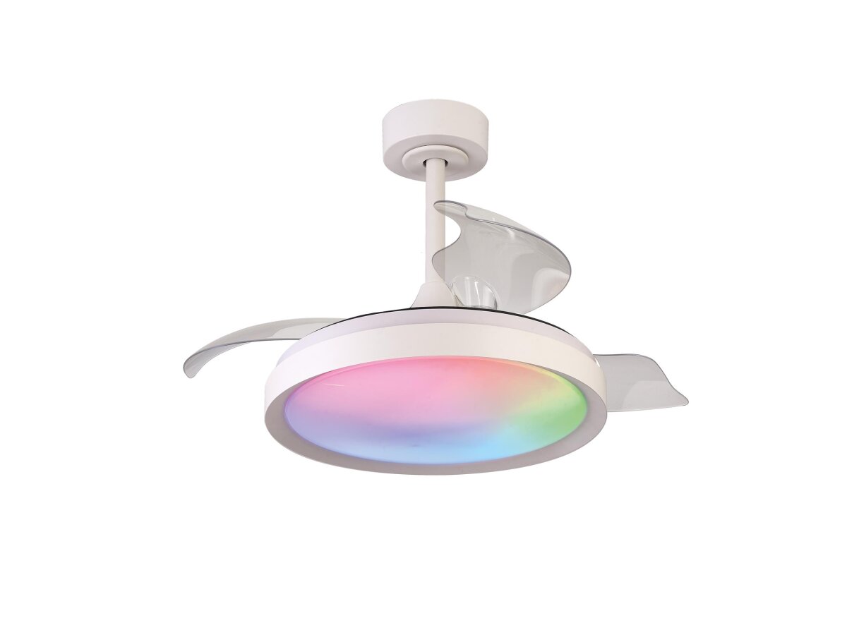 Mantra Siberia Mini Deckenventilator LED Fernbedienung dimmbar weiß