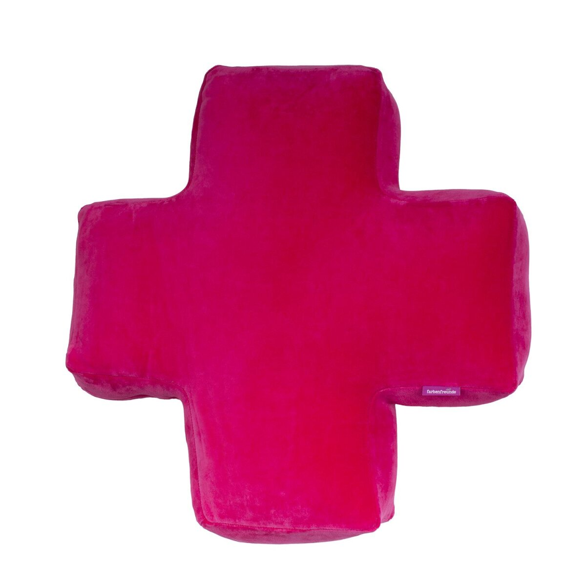 Kissen Kreuz komplett himbeer von farbenfreunde