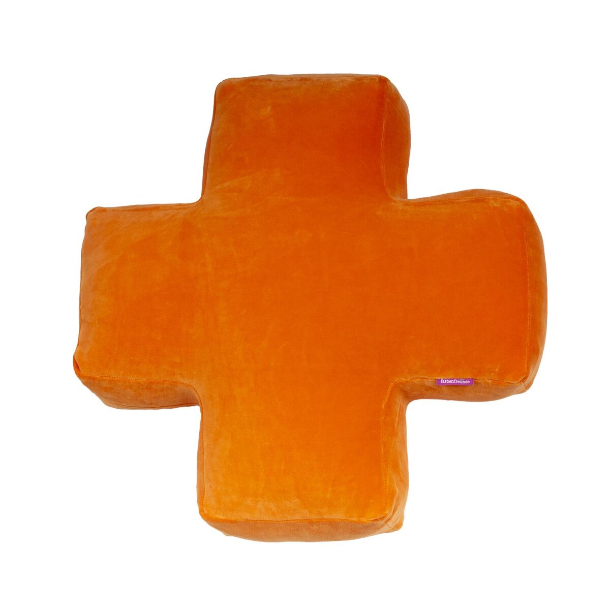 Kissen Kreuz komplett soft orange von farbenfreunde