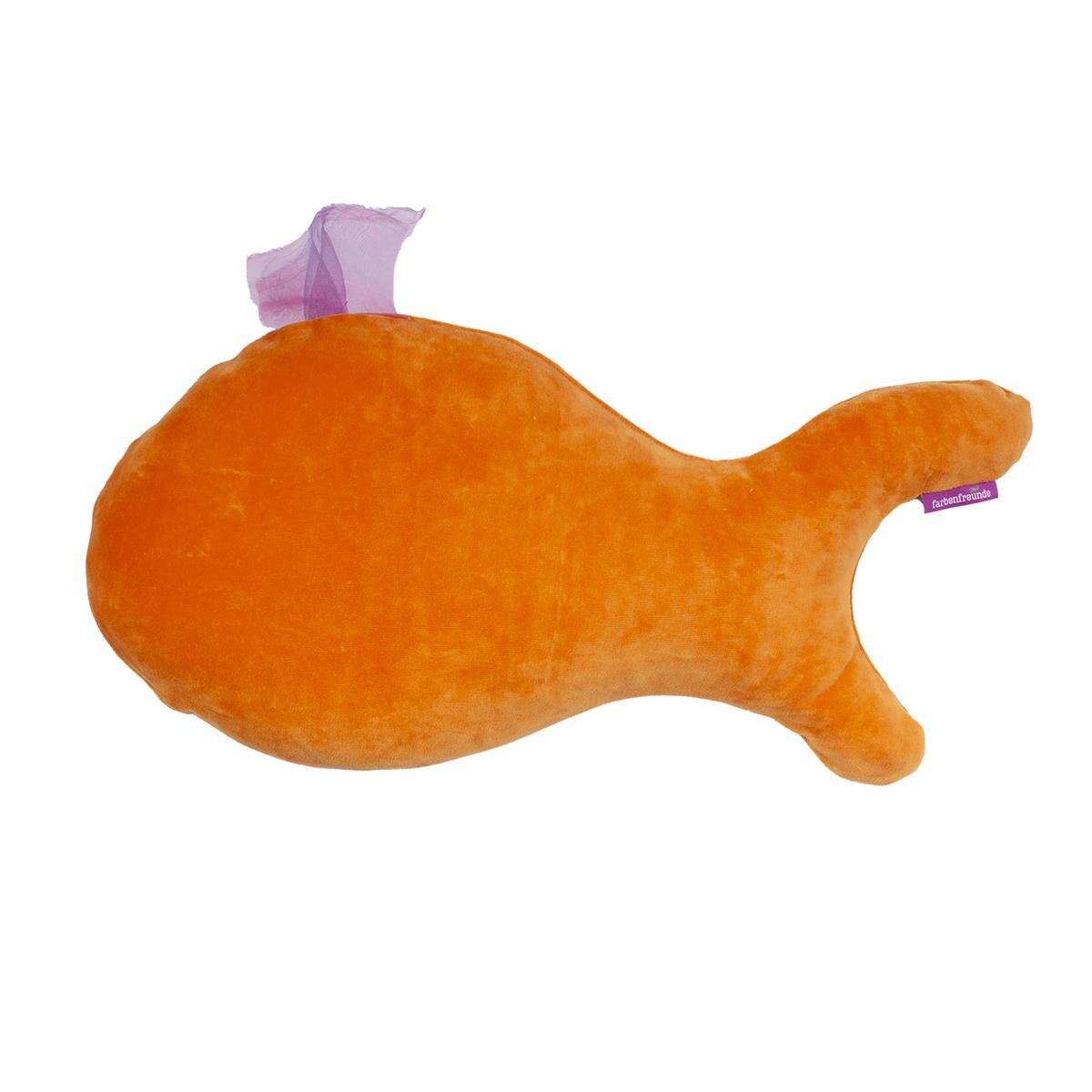 Mr. Fish Kissen by Trouble Away softorange von farbenfreunde