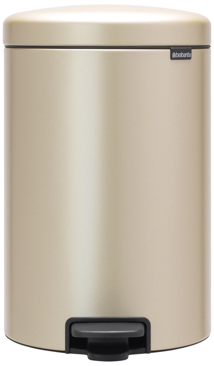Brabantia NewIcon Treteimer 20 L mit Kunststoffeinsatz Metallic Gold