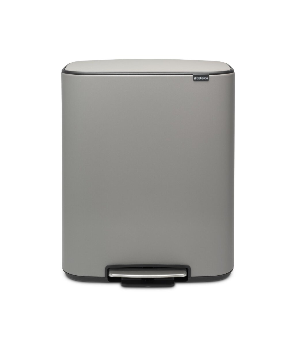Brabantia Bo Treteimer 2 x 30 L Mineral Concrete Grey