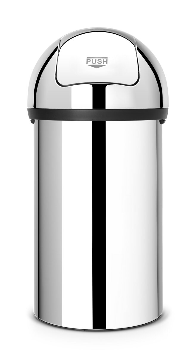 Brabantia Push Bin 60 L Brilliant Steel