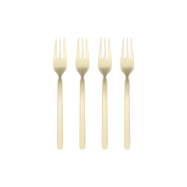 blomus 4er Set Kuchengabeln -STELLA- Farbe Champagne