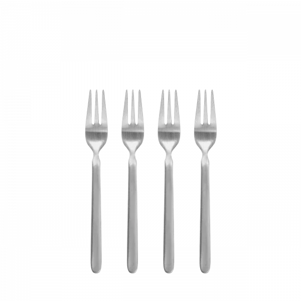 blomus 4er Set Kuchengabeln -STELLA- Farbe Silber