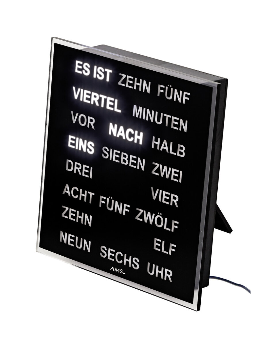 Intertime Wort-Uhr Word 20 schwarz