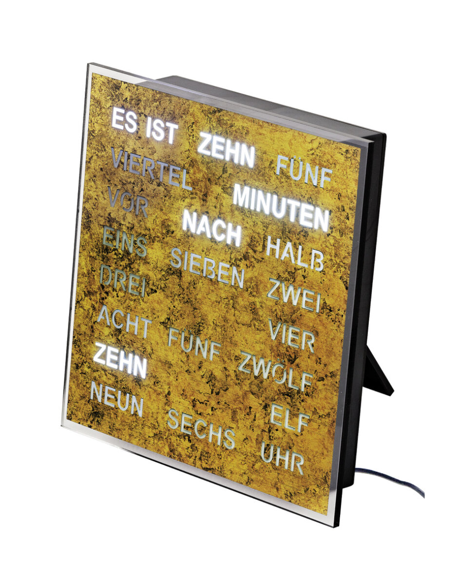 Intertime Wort-Uhr Word 20 wurzeldekor-gold