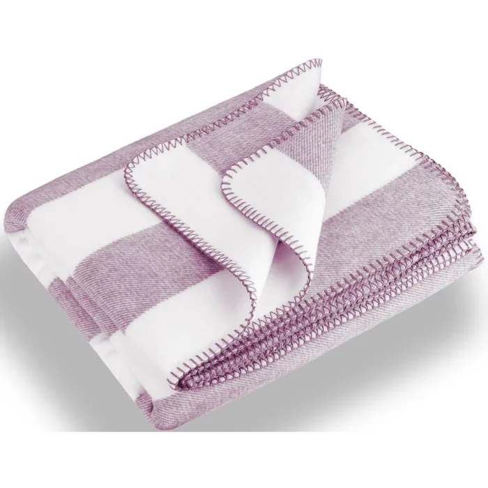Riema Kuscheldecke Stine malve-weiß