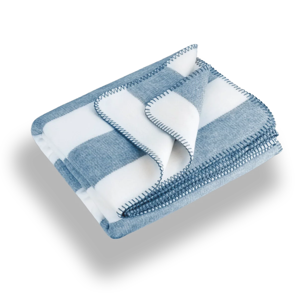 Riema Kuscheldecke Stine blau-weiß