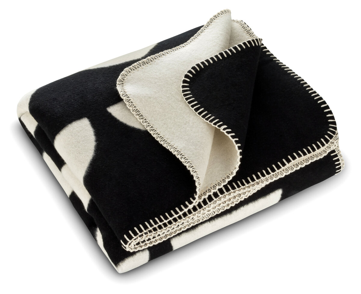 Riema Kuscheldecke JORIS schwarz-natur