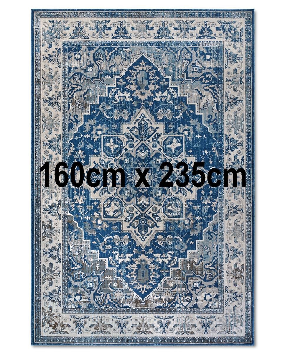 Villeroy & Boch Kurzflor Teppich Jehanne Blau Creme 160cm x 235cm