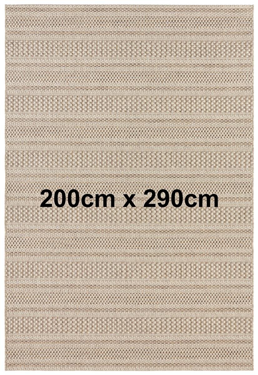 Elle Decoration In- & Outdoor Teppich Arras Natur Braun 200cm x 290cm