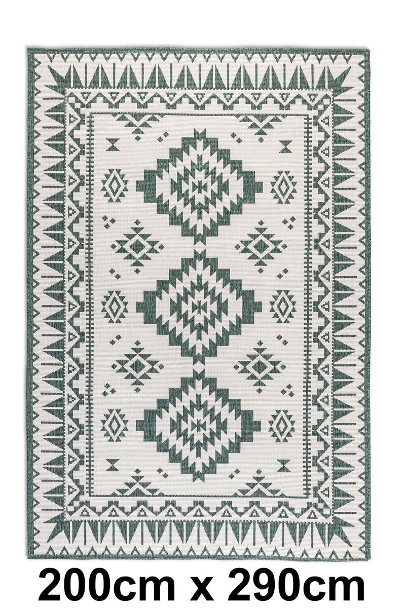 Elle Decoration Gemini In- und Outdoor Wendeteppich Dynamic Grün 200cm x 290cm