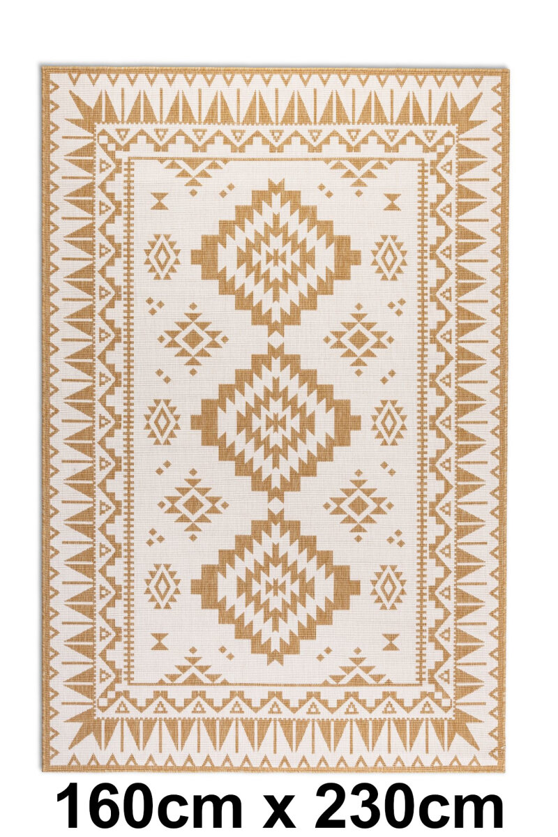 Elle Decoration Gemini In- und Outdoor Wendeteppich Dynamic Ocker 160cm x 230cm