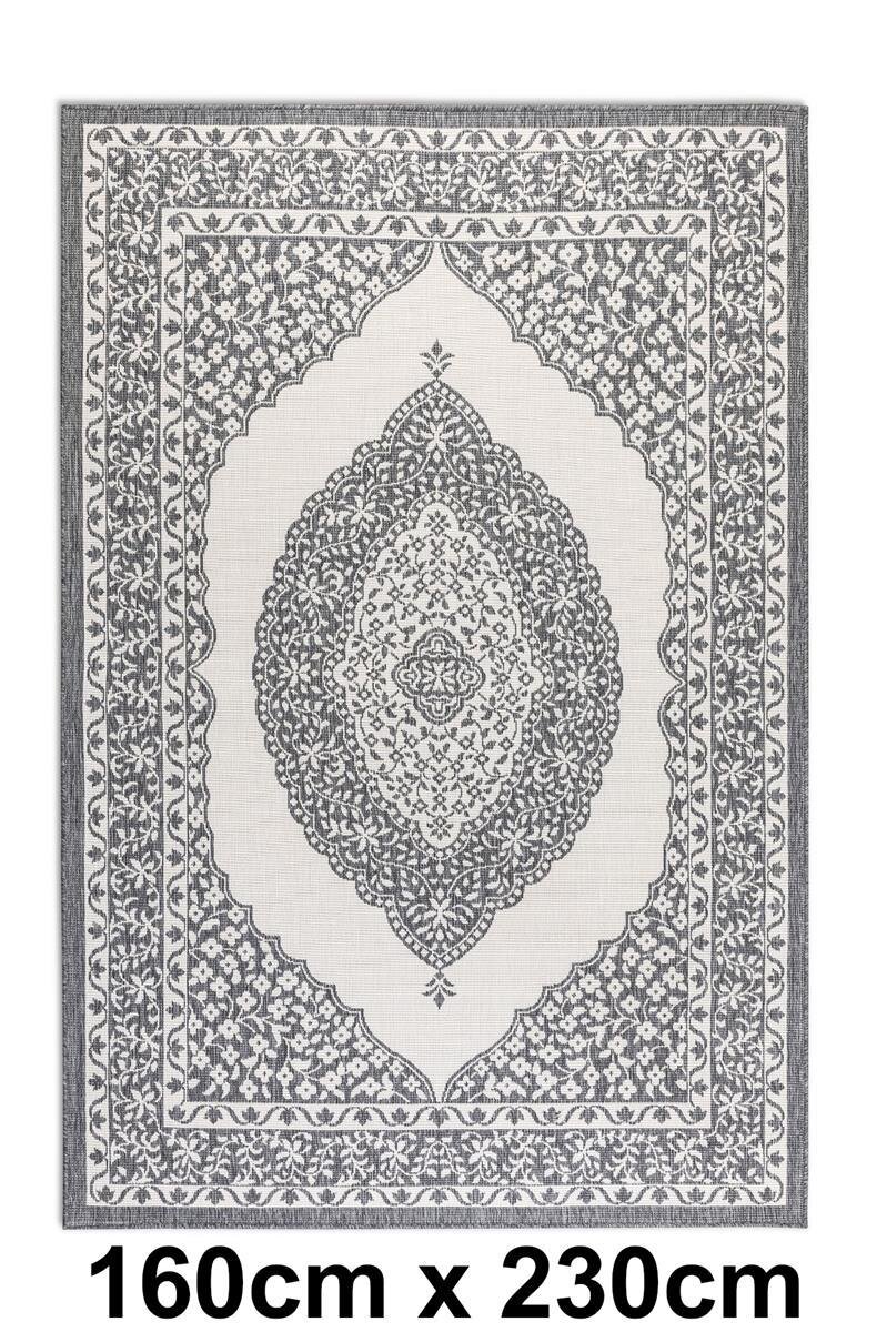 Elle Decoration Gemini In- und Outdoor Wendeteppich Meekly Silber 160cm x 230cm