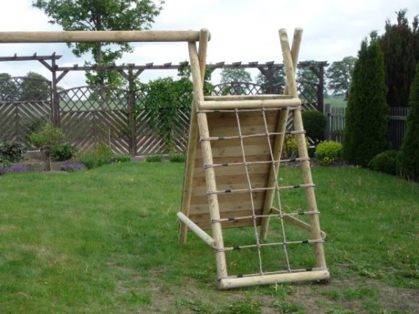 Anbauschaukel mit Kletterwand FCG mit Kletternetz