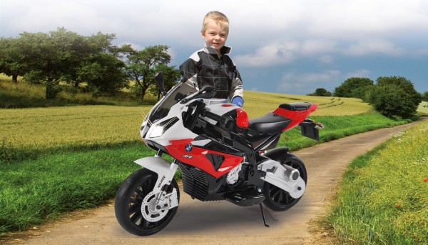 Ride-on Motorrad BMW S1000RR rot 12V – 2-Gang, leistungsstarker Ant...