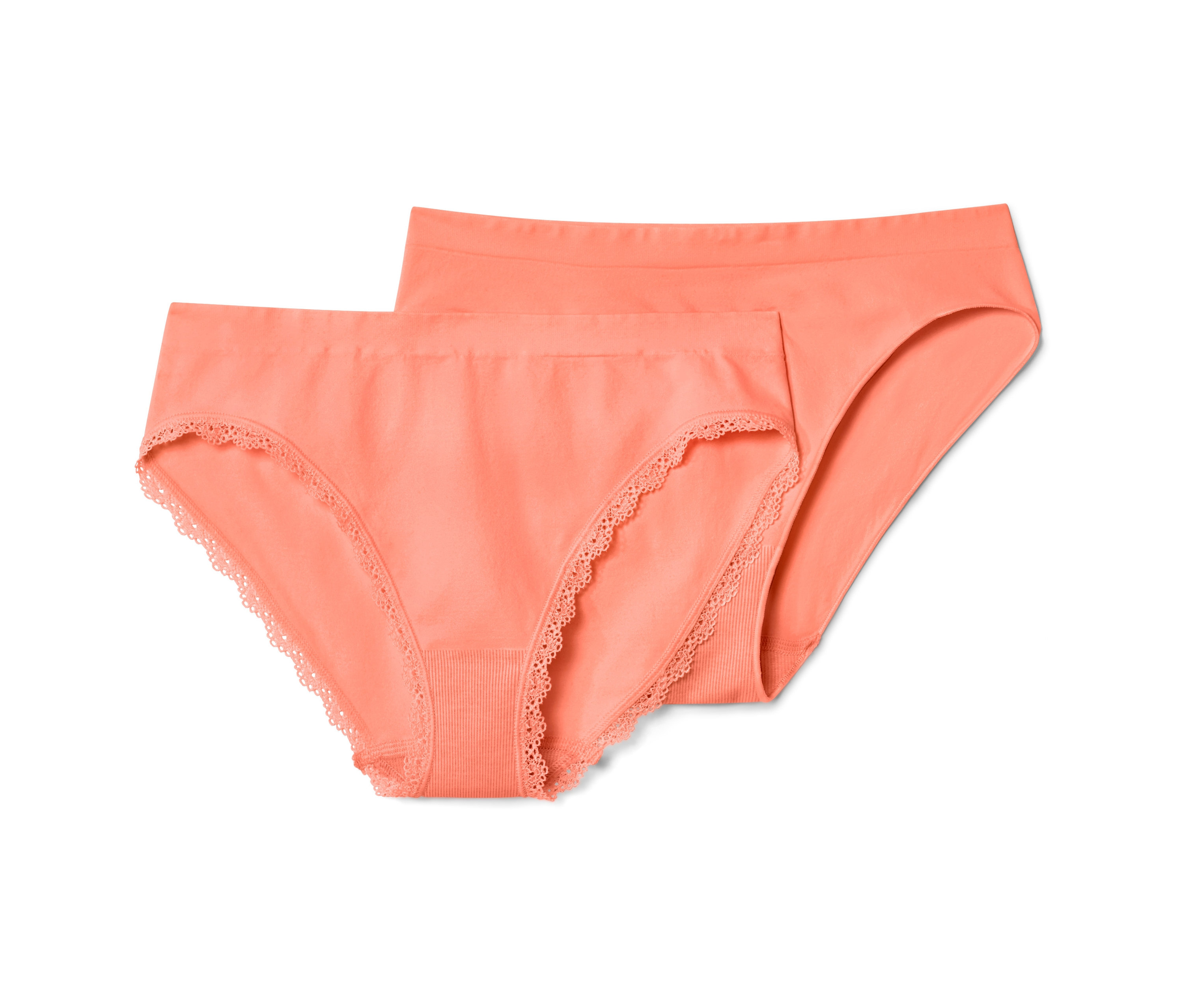 Tchibo - 2 Seamless-Slips - Damen - Gr. S - orange