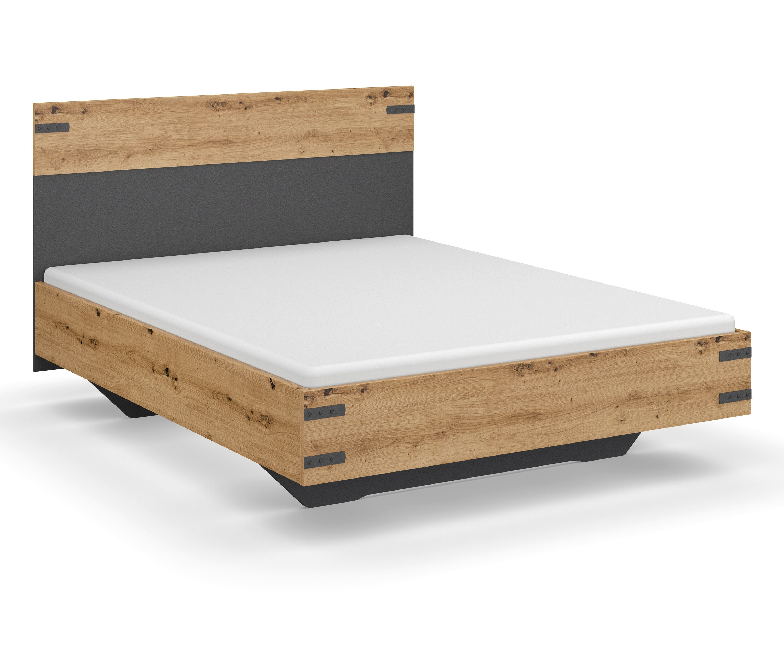 rauch Bett »Butte« - 145x207x101cm - grau - Holz / Holz