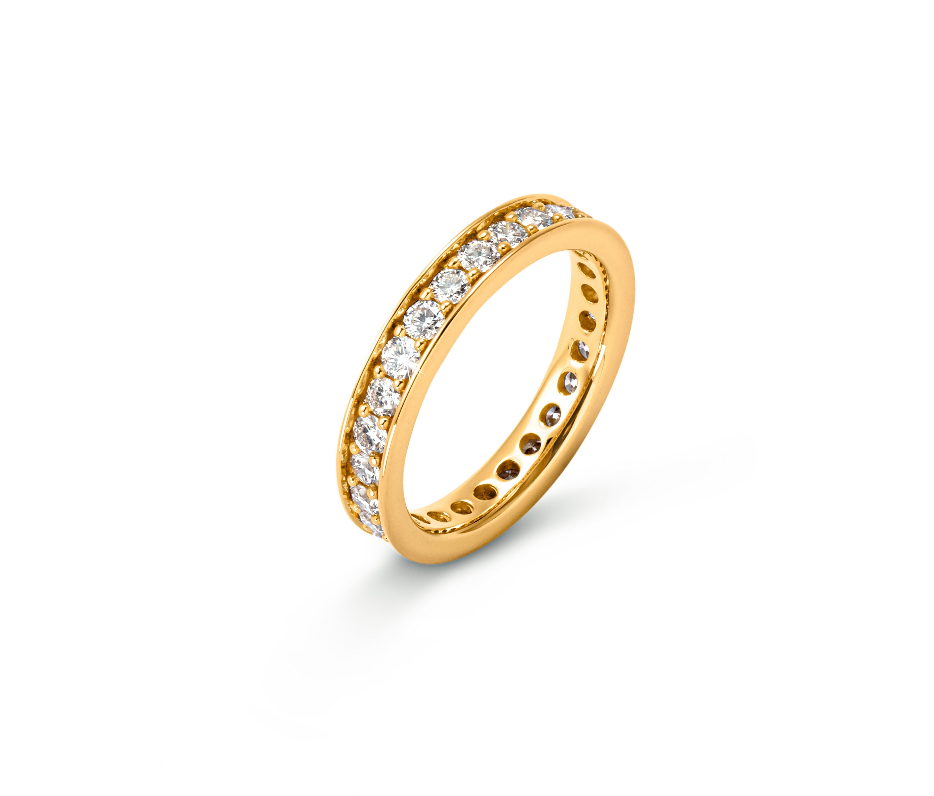 Tchibo - 585 Gold-Ring mit mind. 24 Brillanten - Gr. 17 - gold