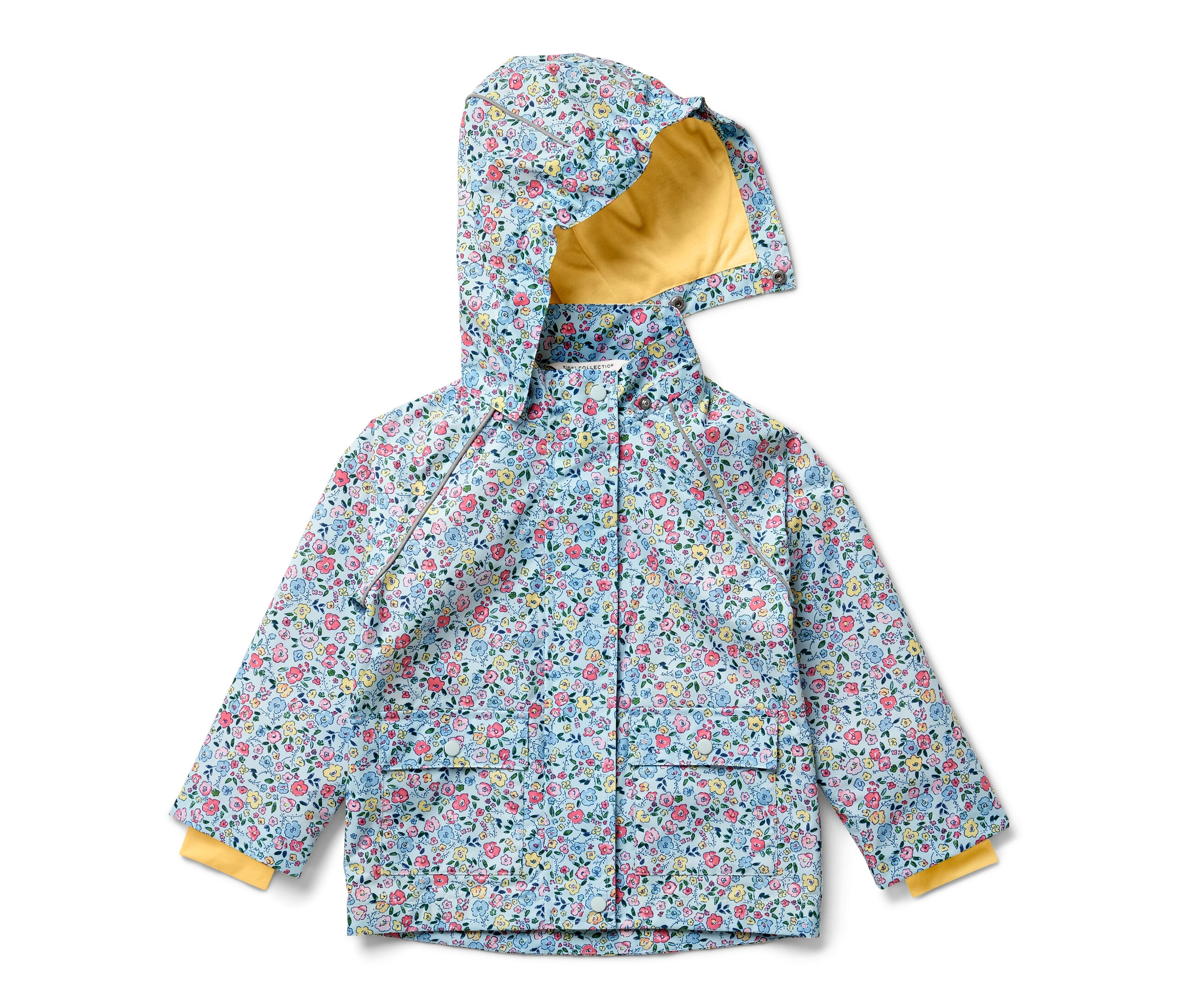 Tchibo - Kinder-Regenjacke - Mädchen - Gr. 98/104 - hellblau/geblümt