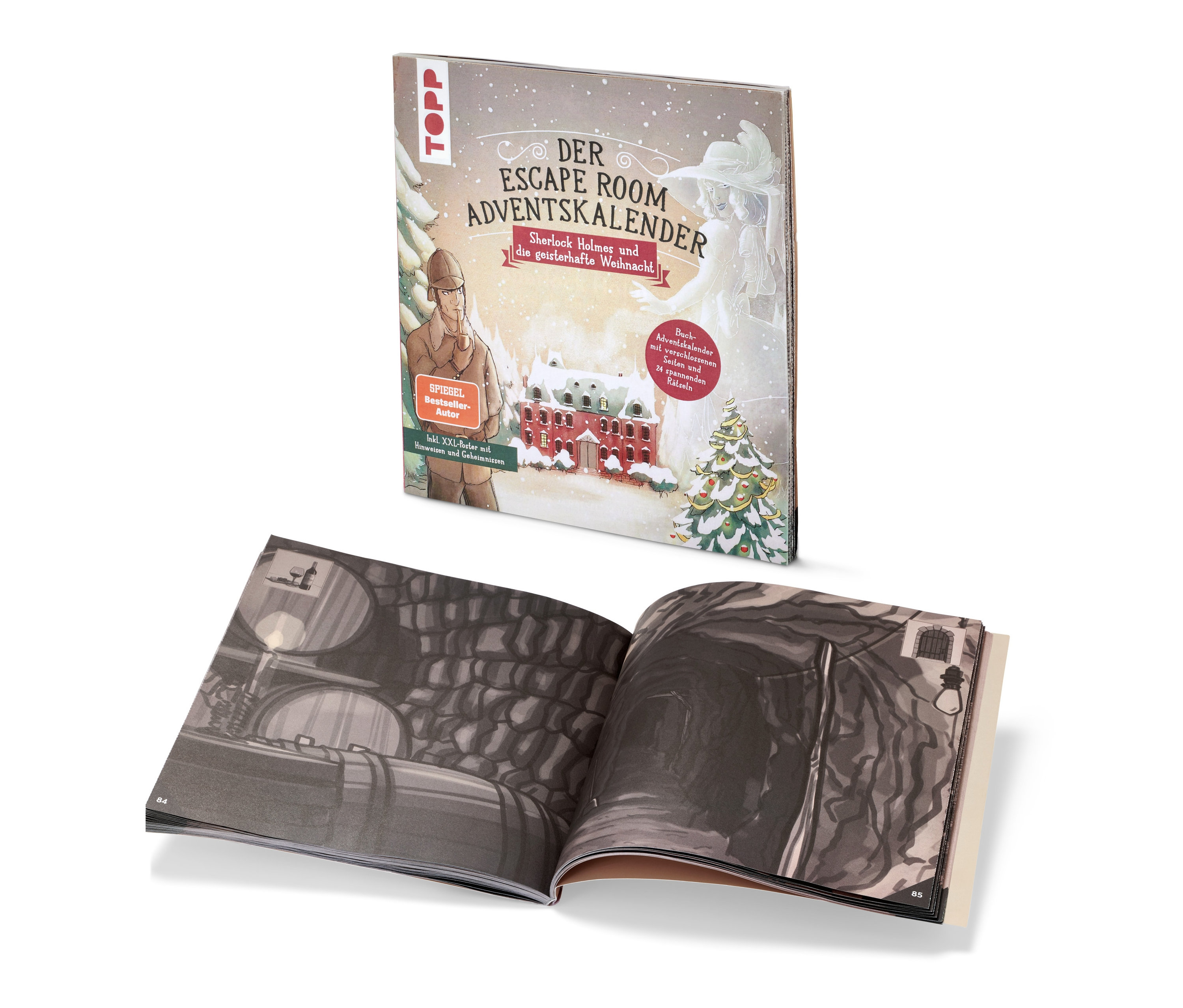 Tchibo - Escape-Adventskalenderbuch »Sherlock Holmes und die geisterhafte Weihnacht«