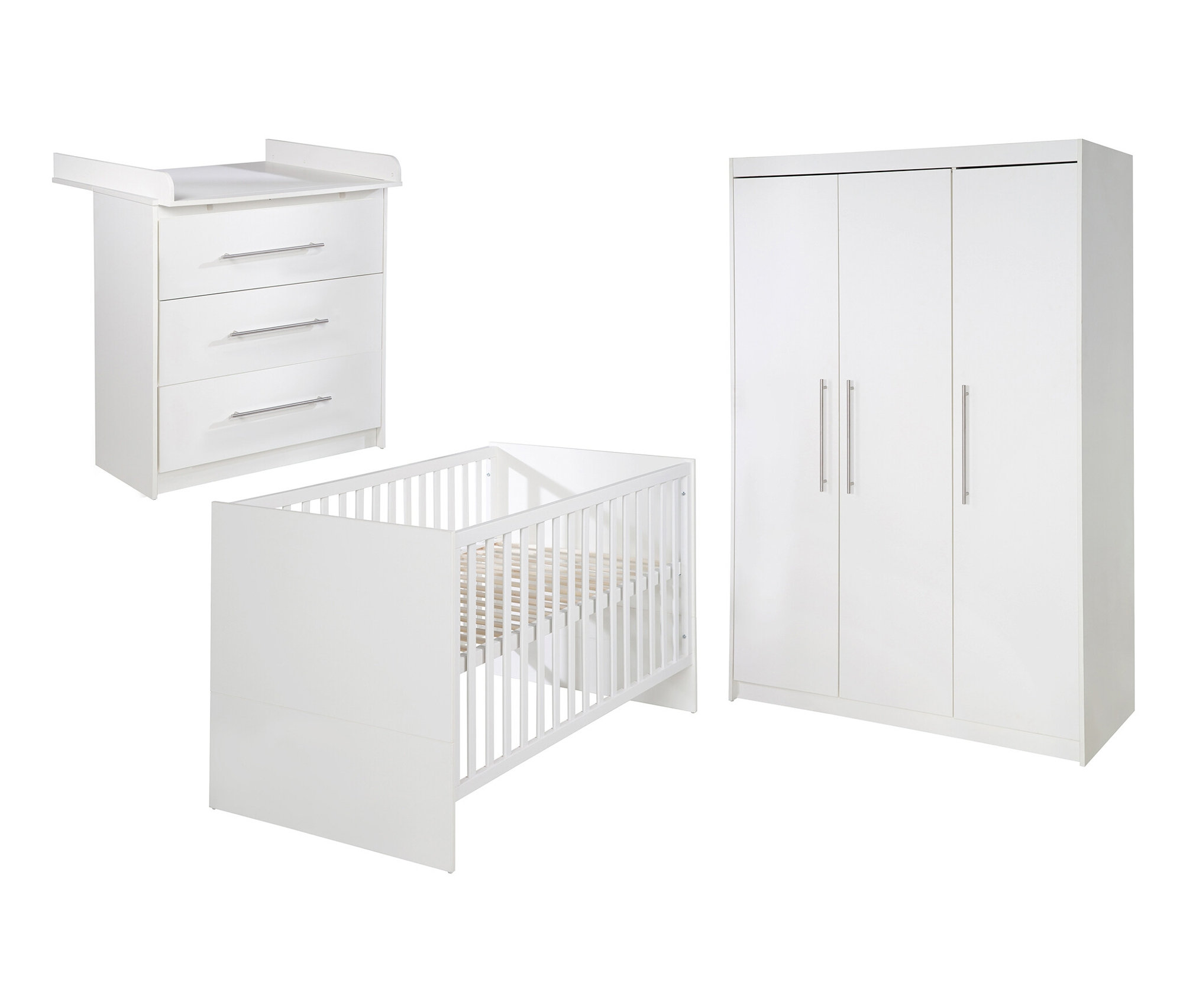 roba Kinderzimmer-Set »Maren« mit Bett - 78x142x81cm - weiß - Holz / Metall