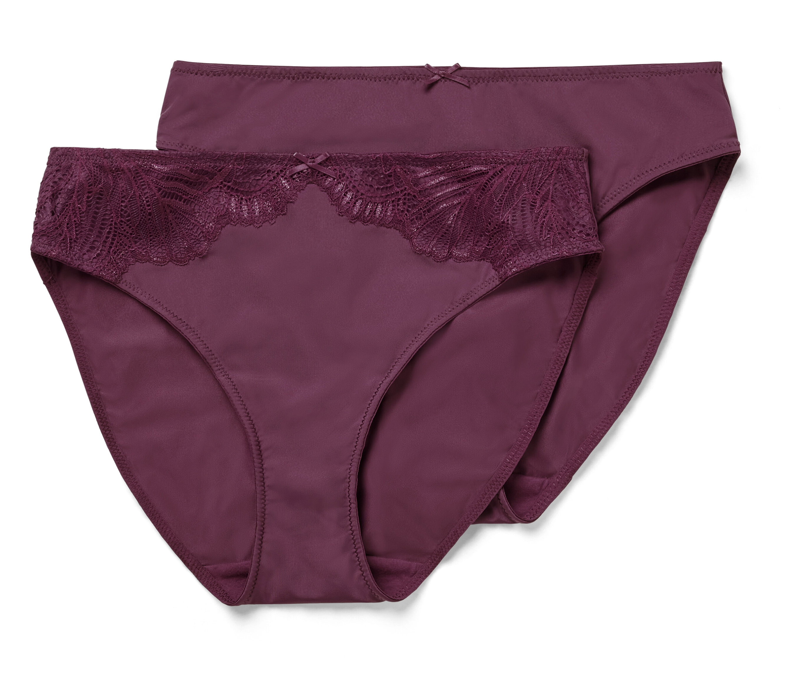 Tchibo - 2 Slips - Damen - Gr. XXL - bordeaux