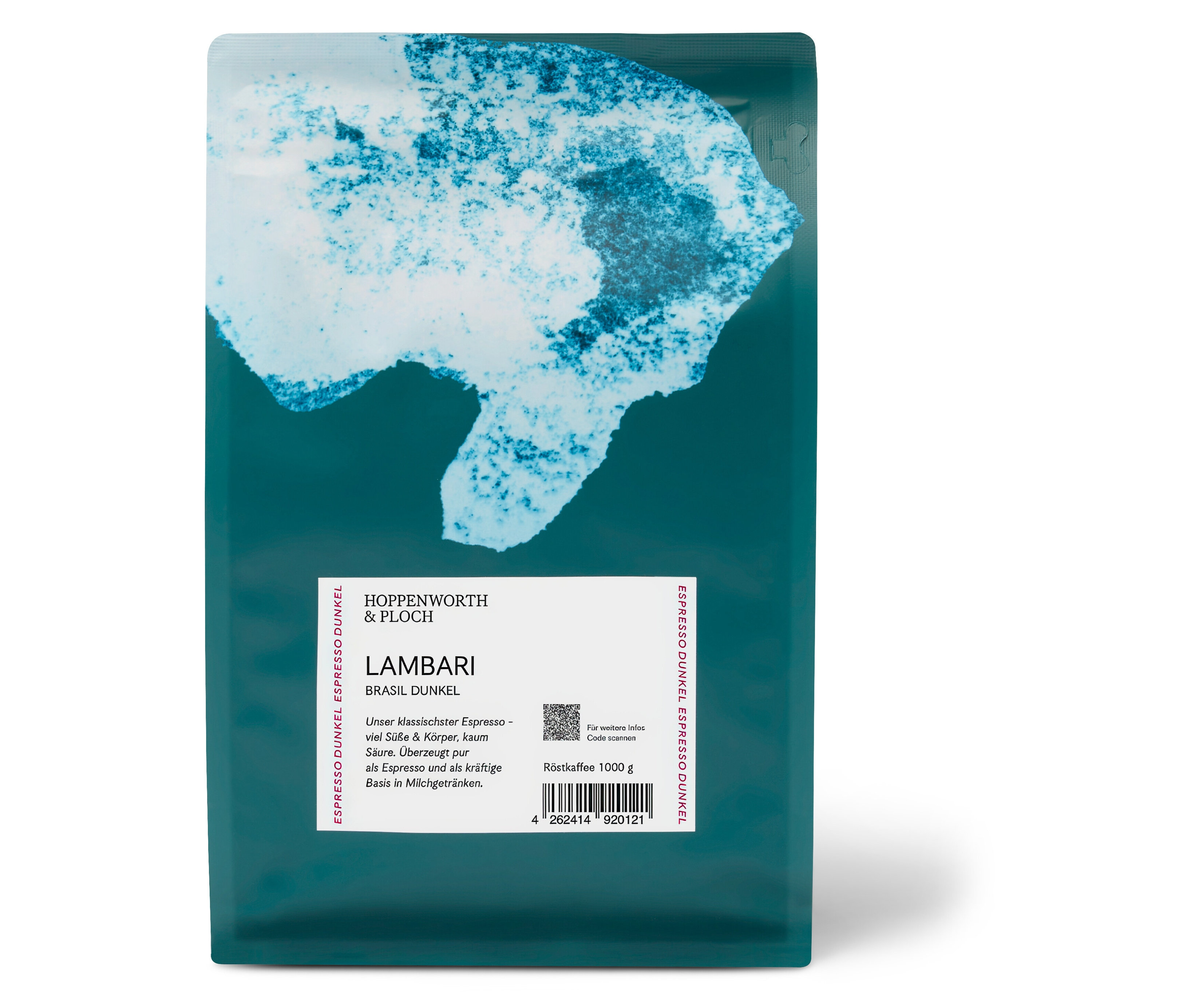 Hoppenworth & Ploch - Lambari Espresso - 1 kg Ganze Bohne - Intensität: 4/6