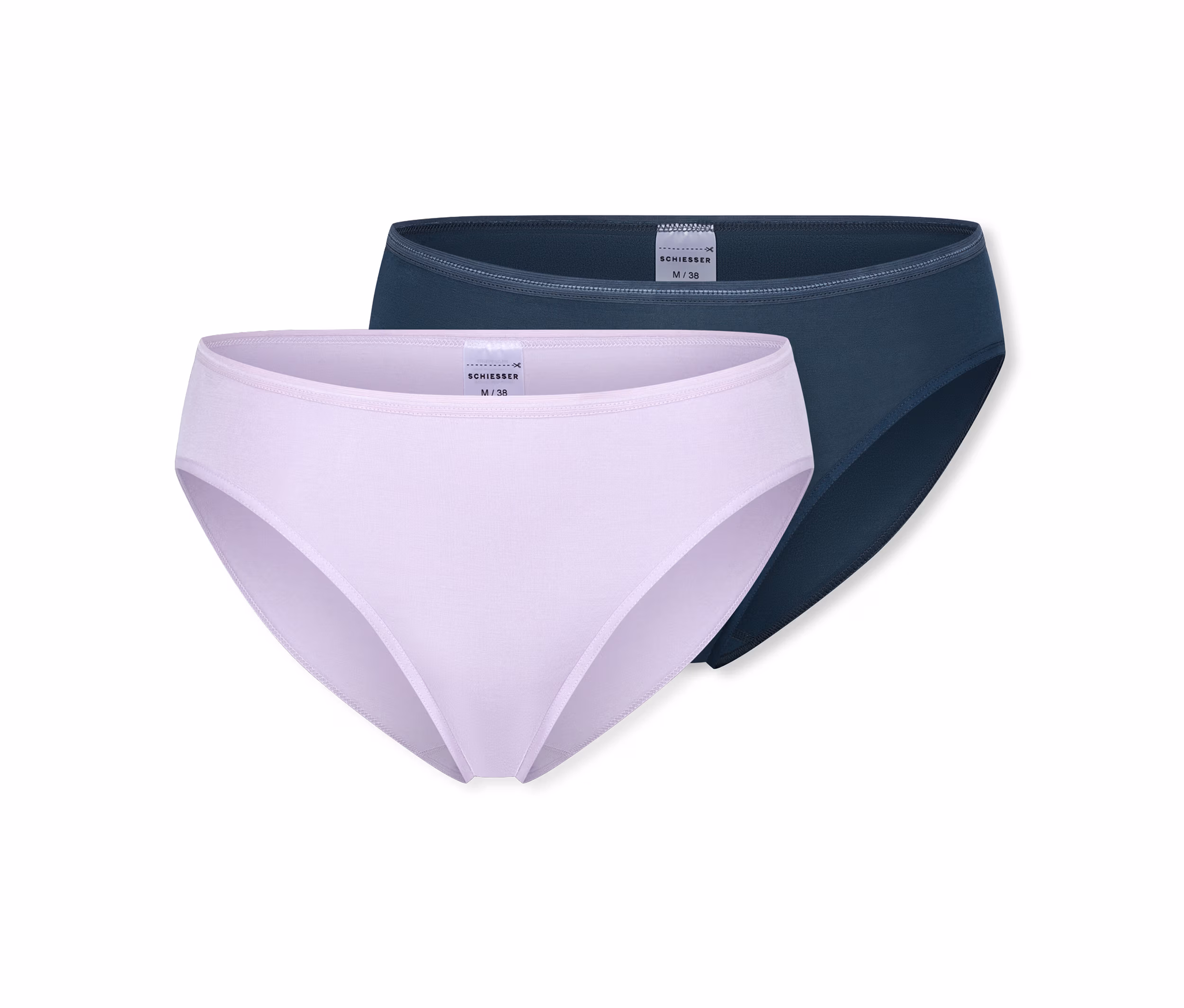 2 Schiesser Tai-Slips - Damen - Gr. 36 - dunkelblau