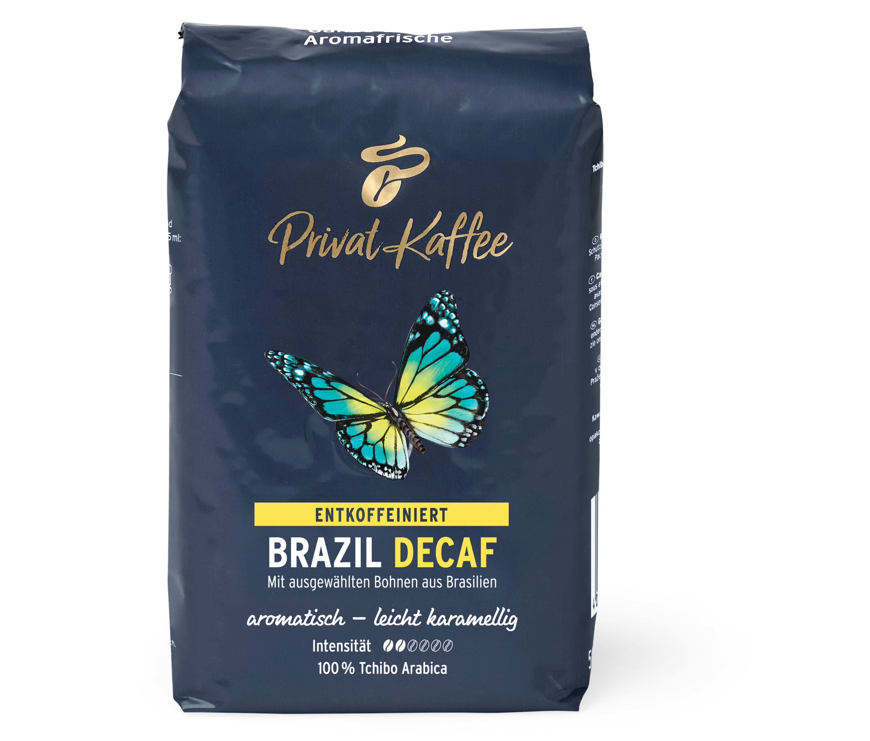 Tchibo - Privat Kaffee Brazil Decaf - 500 g Ganze Bohne - Intensität: 2/6