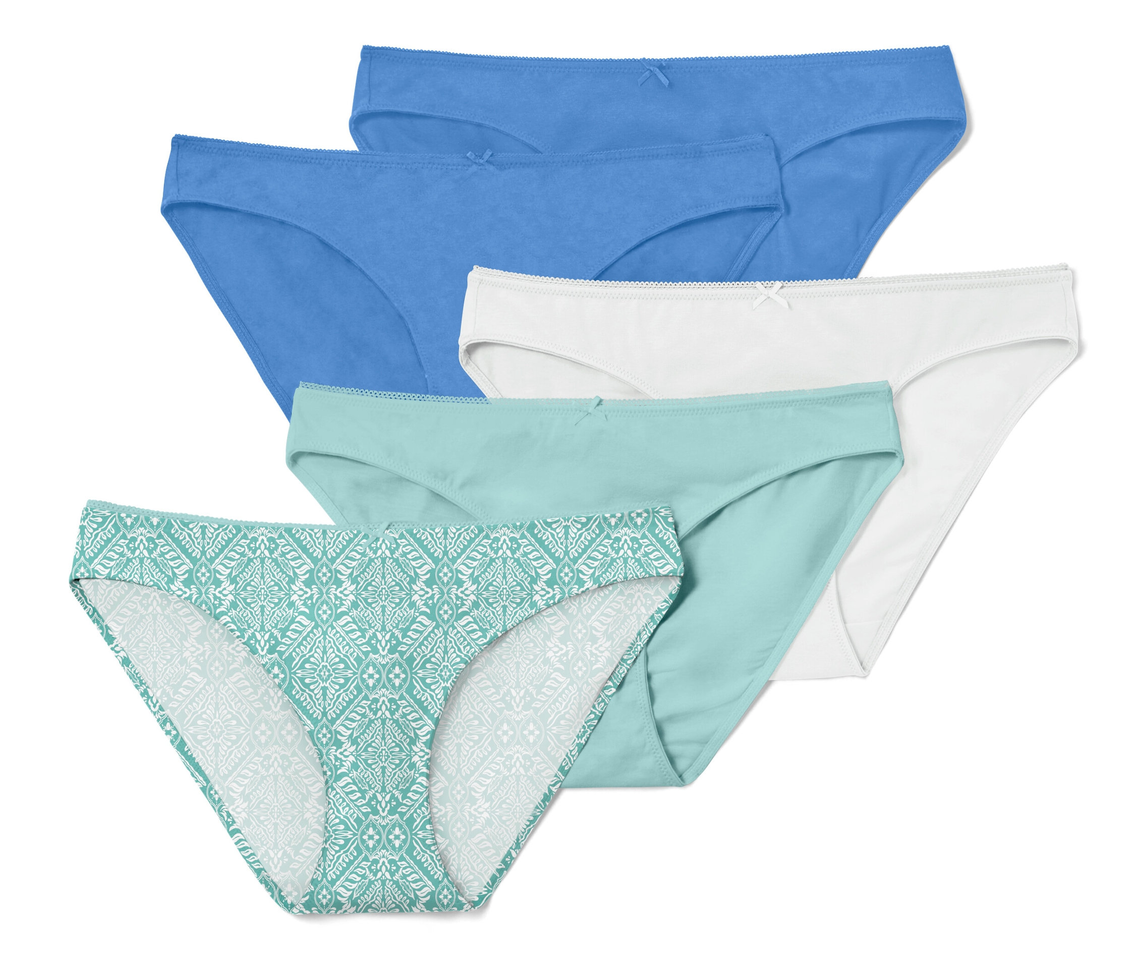 Tchibo - 5 Slips - Damen - Gr. XL - weiß