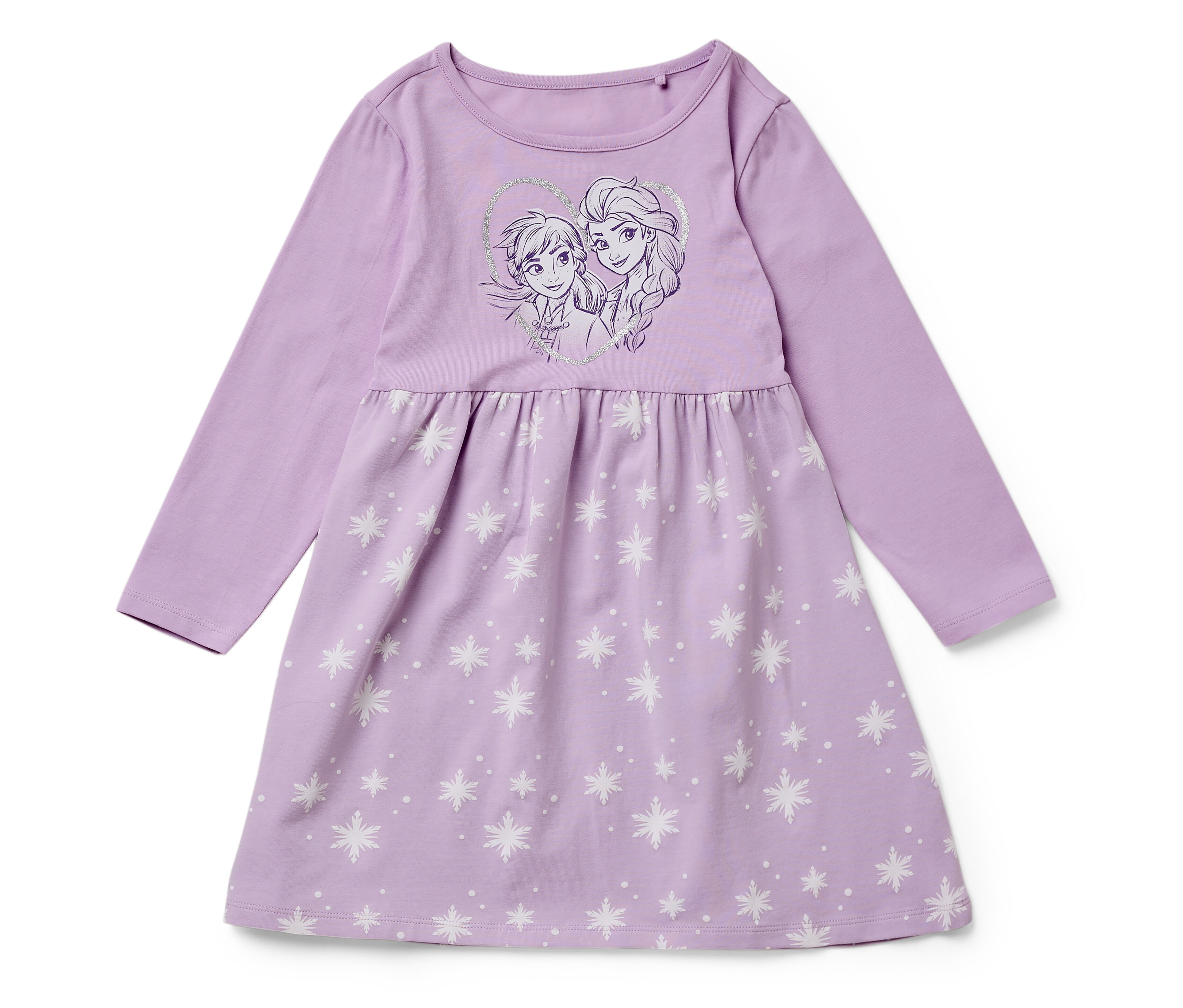 Tchibo - Kinder-Jerseykleid »Eiskönigin« - Mädchen - Gr. 122/128 - lila/print