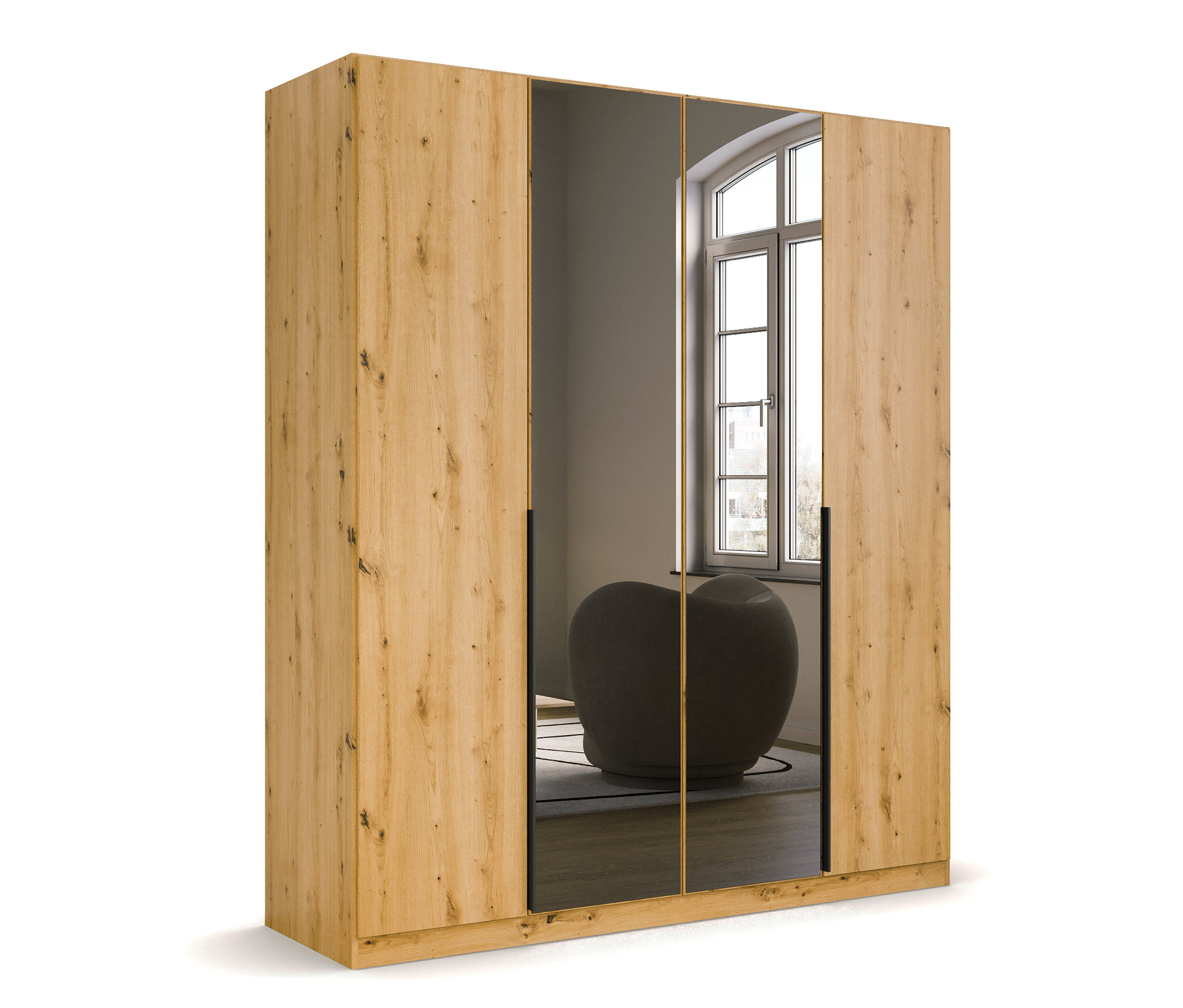 rauch Kleiderschrank »Skyla« - 181x54x210cm - braun - Holz / Holz