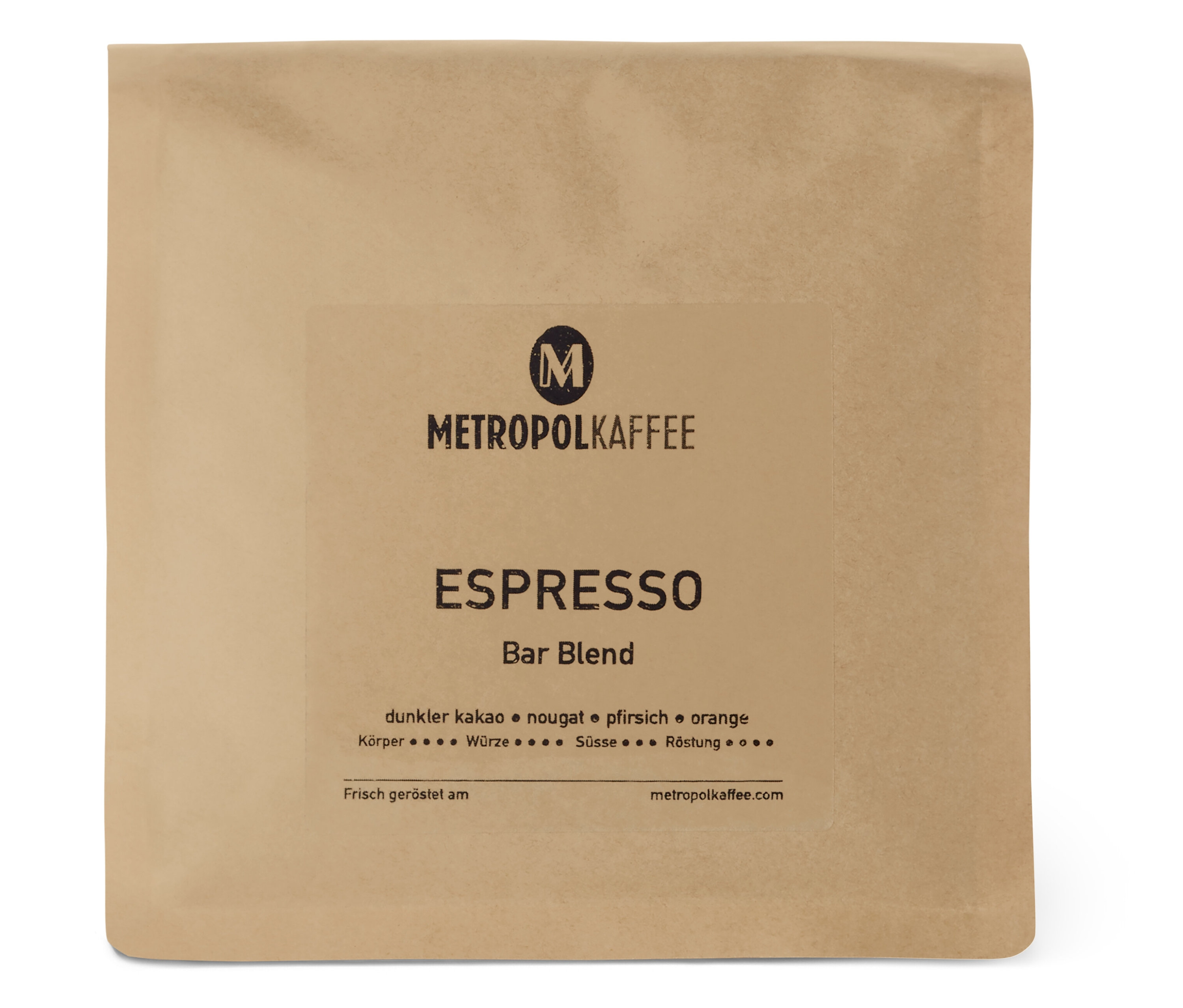 Metropol Kaffee - Espresso - 500 g Ganze Bohne - Intensität: 4/6