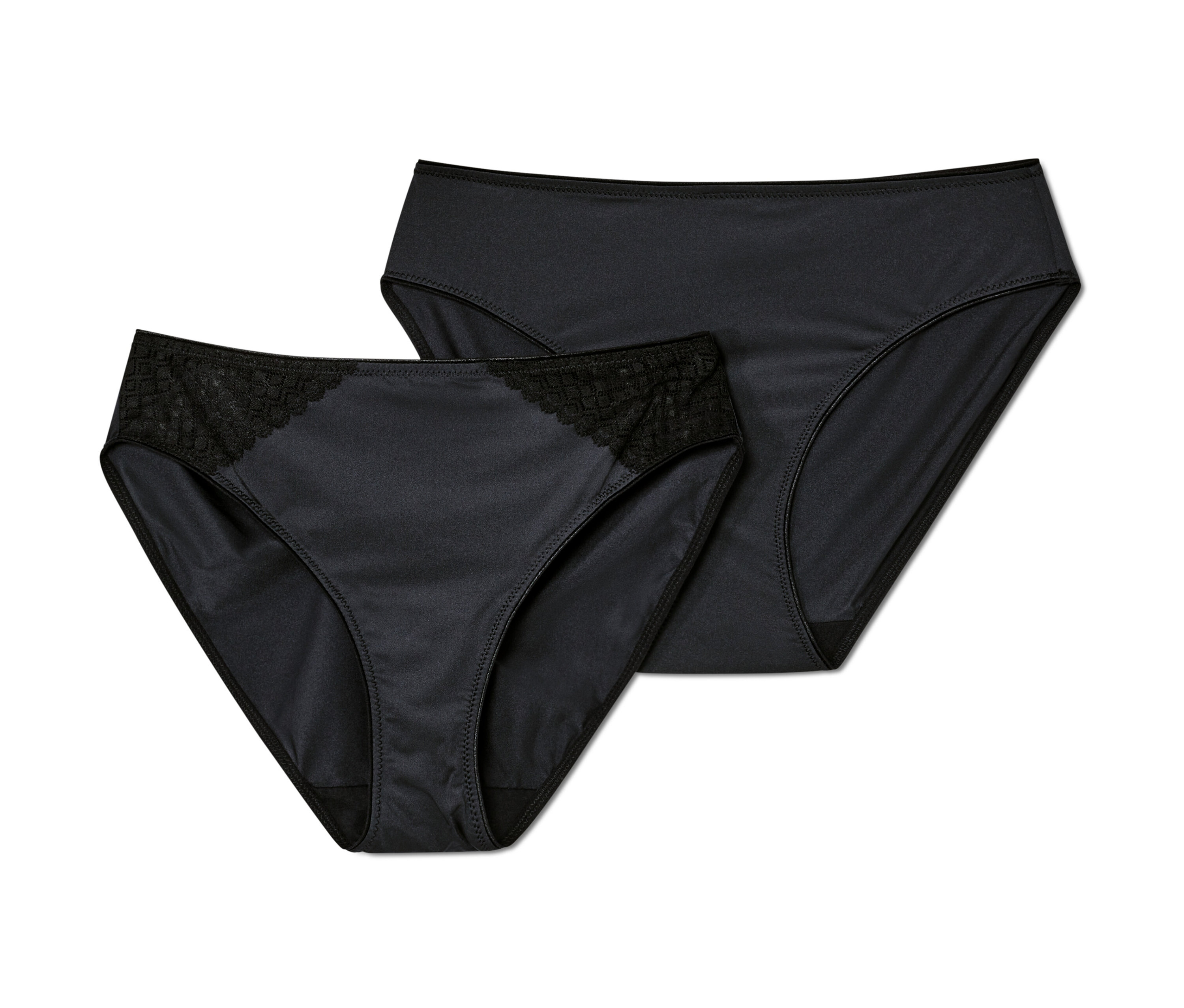 Tchibo - 2 Slips - Damen - Gr. S - schwarz