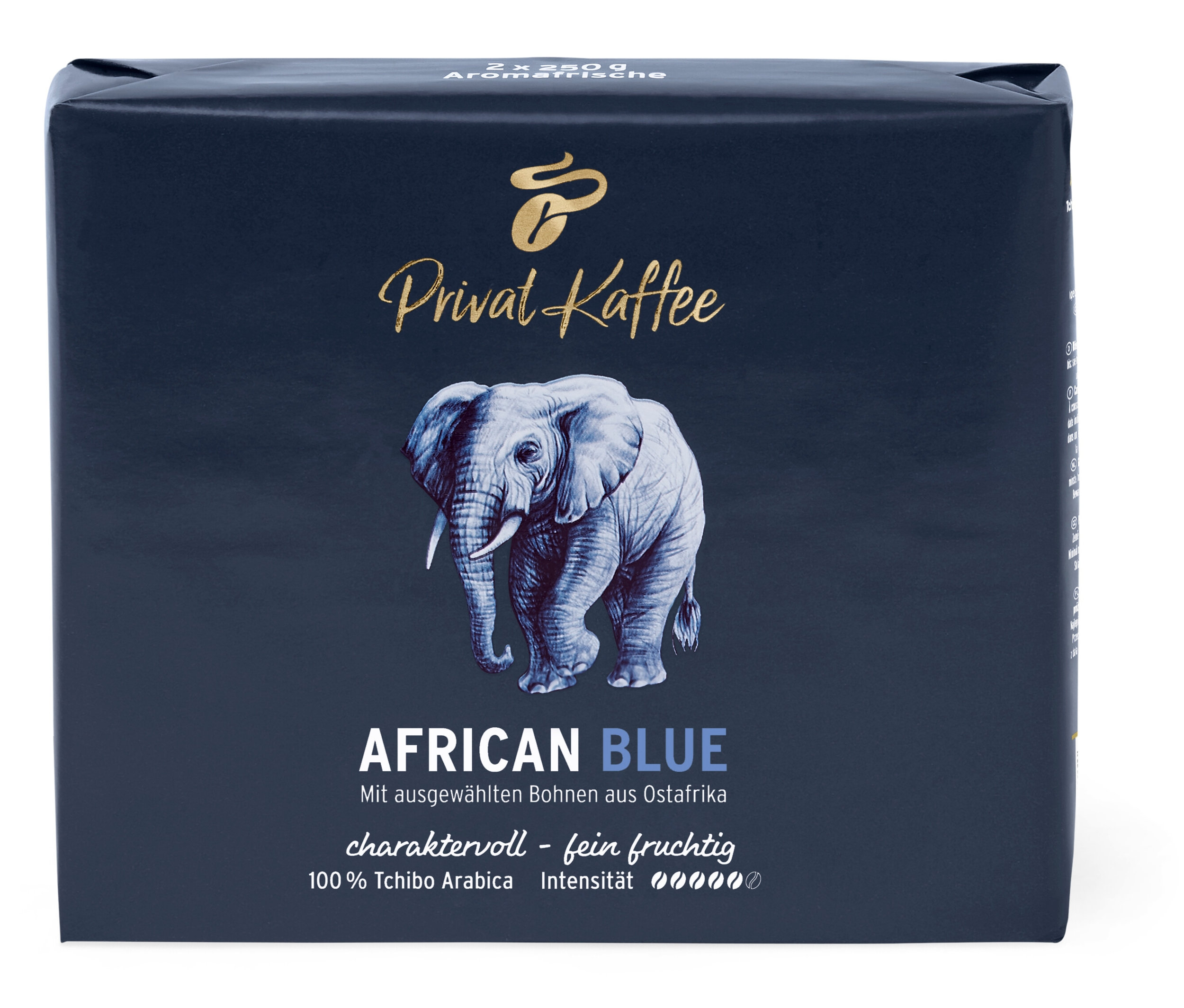 Tchibo - Privat Kaffee African Blue - 2x 250 g Gemahlen - Intensität: 5/6