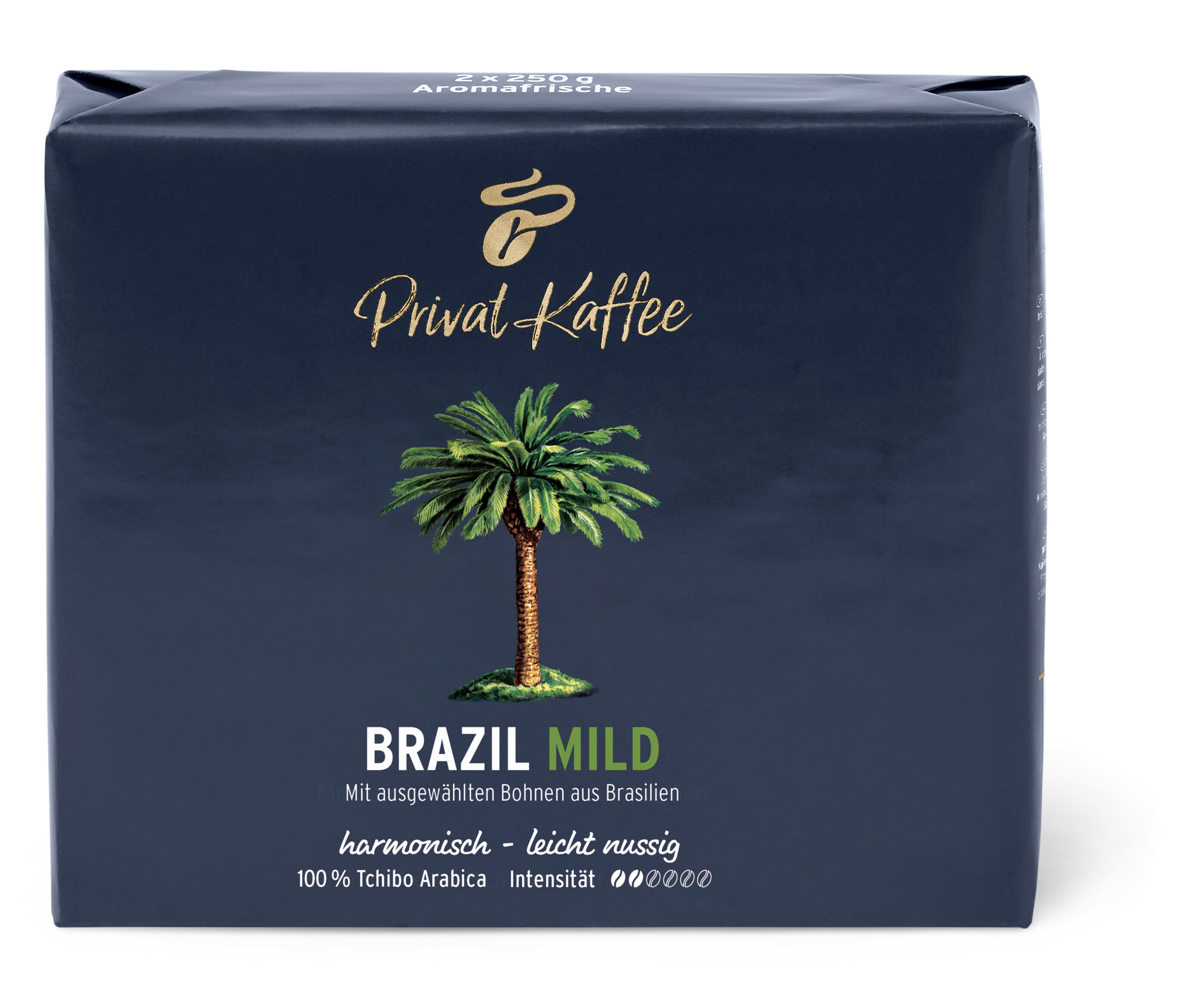 Tchibo - Privat Kaffee Brazil Mild - 2x 250 g Gemahlen - Intensität: 2/6