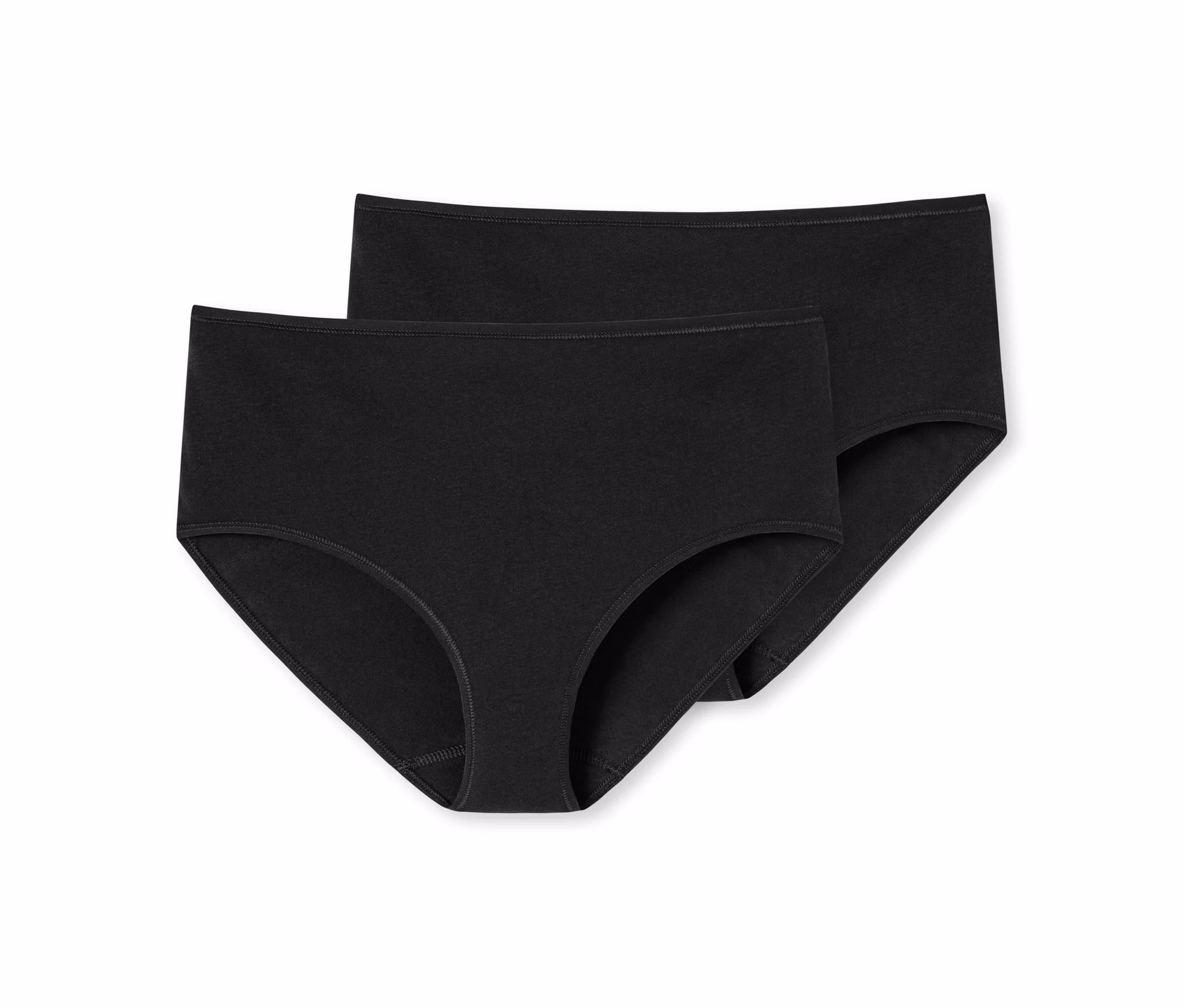 2 Schiesser Midi-Slips - Damen - Gr. 36 - schwarz