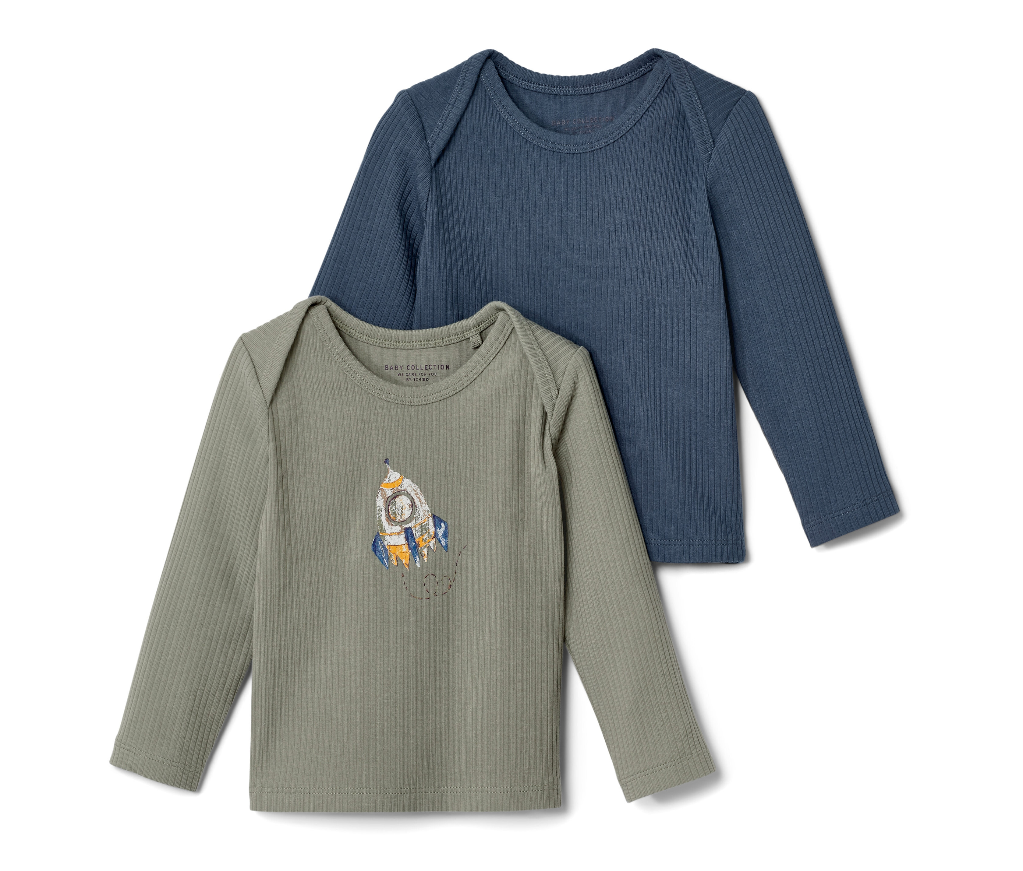 Tchibo - 2 Baby-Rippshirts - Baby - Gr. 86/92 - blau