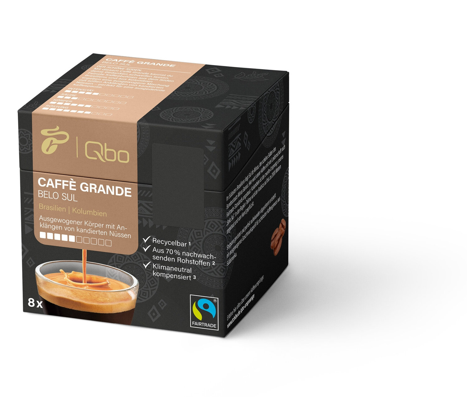 Qbo Caffè Grande Belo SUL - 8 Kapseln - Intensität: 5/10