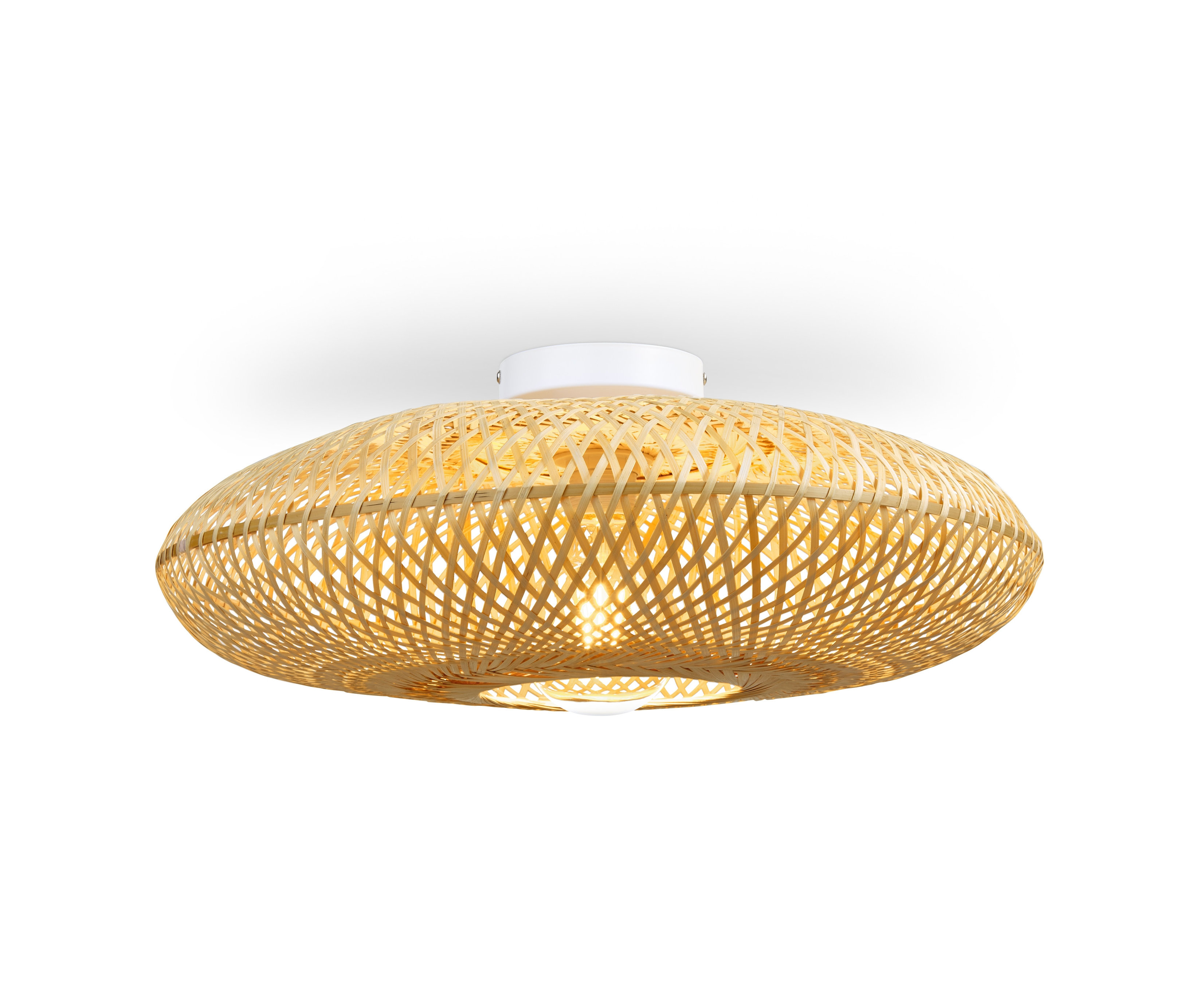 Tchibo - Decken- und Wandleuchte mit Geflechtschirm - weiß