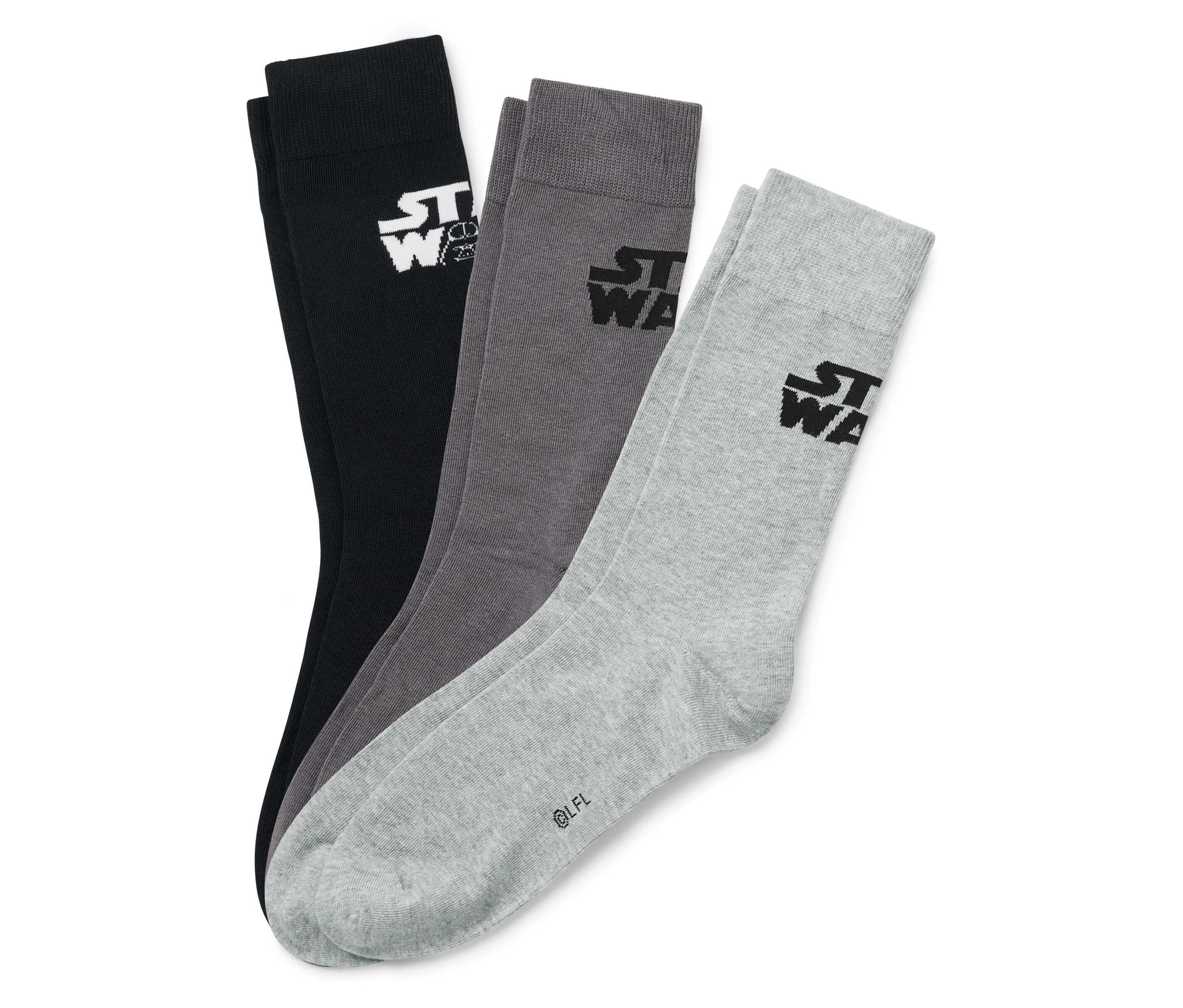 Tchibo - 3 Paar Socken »Star Wars« - Herren - Gr. 38-40 - hellgrau/jacquard