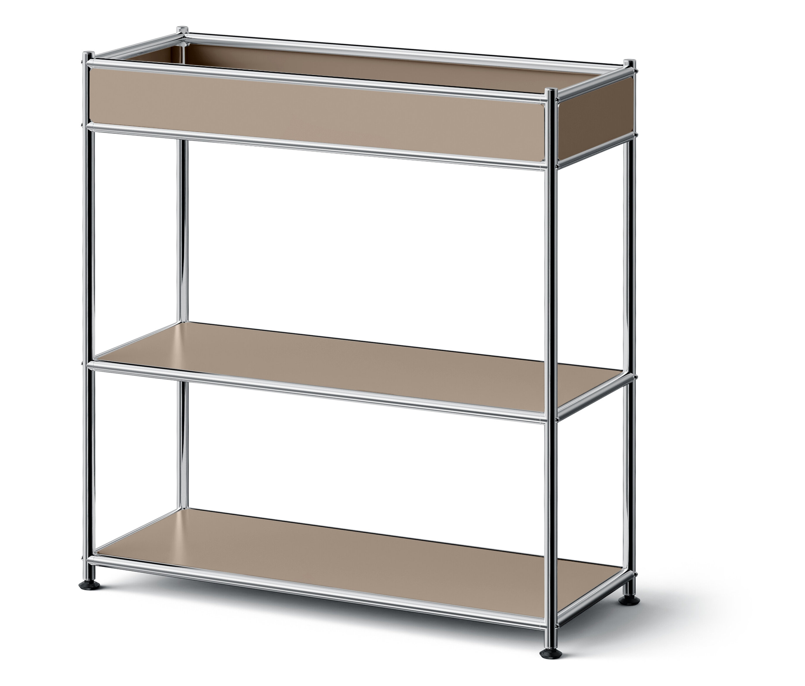 Tchibo - Metall-Konsole »Cn3 Slim Line« mit Ablage - 77x30,5x85,5cm - taupe - Stahl / Kunststoff / Kunststoff