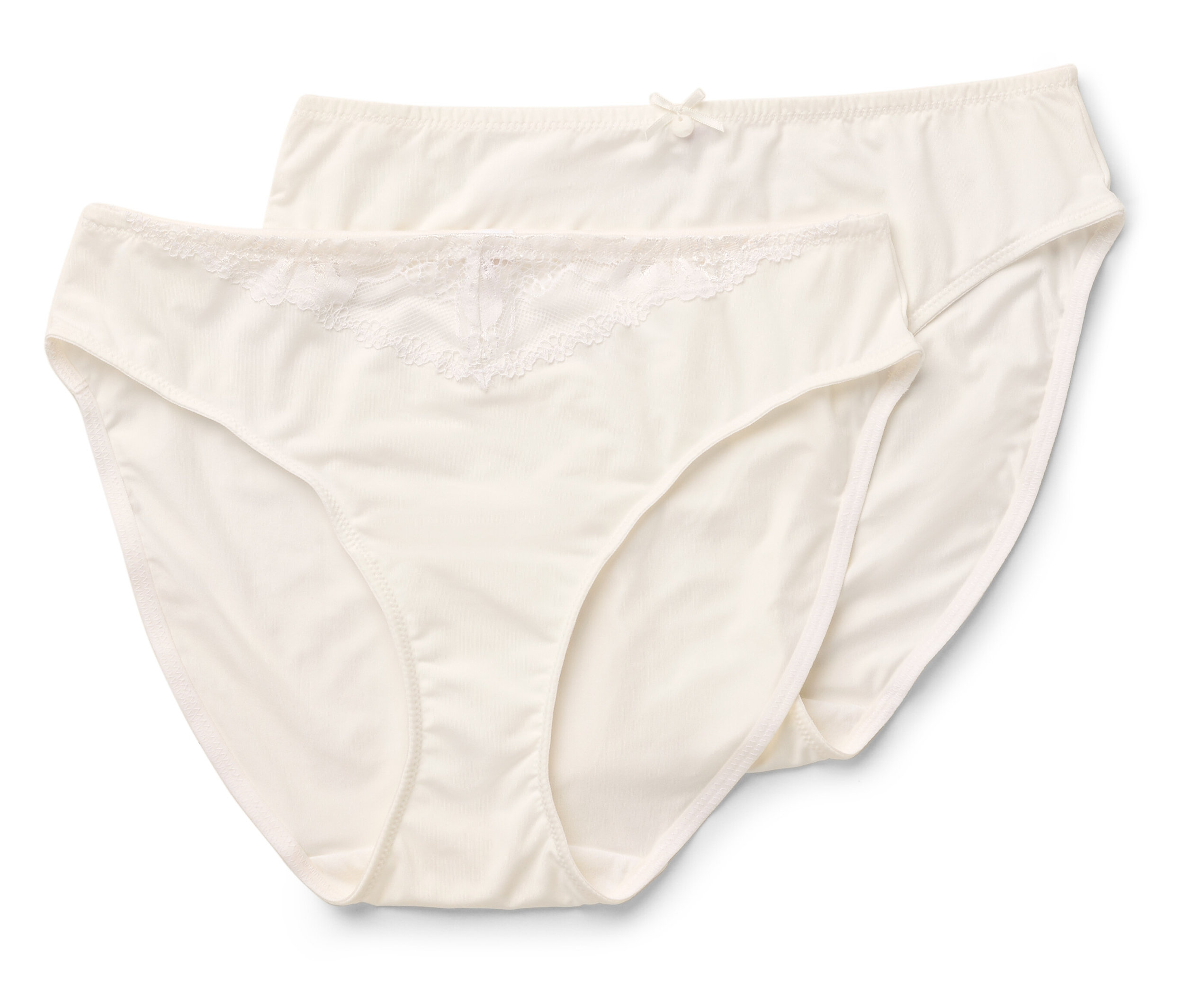 Tchibo - 2 Slips - Damen - Gr. S - creme